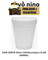 COPO ISOPOR 355ml C/50x20unidades (12-OZ)  (DARNEL)