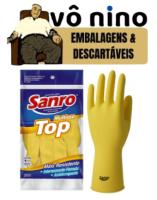 LUVAS de BORRACHA FORRADA (P-M-G)  (SANRO)