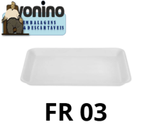 BANDEJA ISOPOR  FR-003  C/400 unidades    (FIBRAFORM)