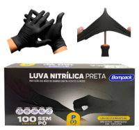 BOMPACK-LUVA NITRILICA PRÊTA C/100 unid. (P) (M) (G)